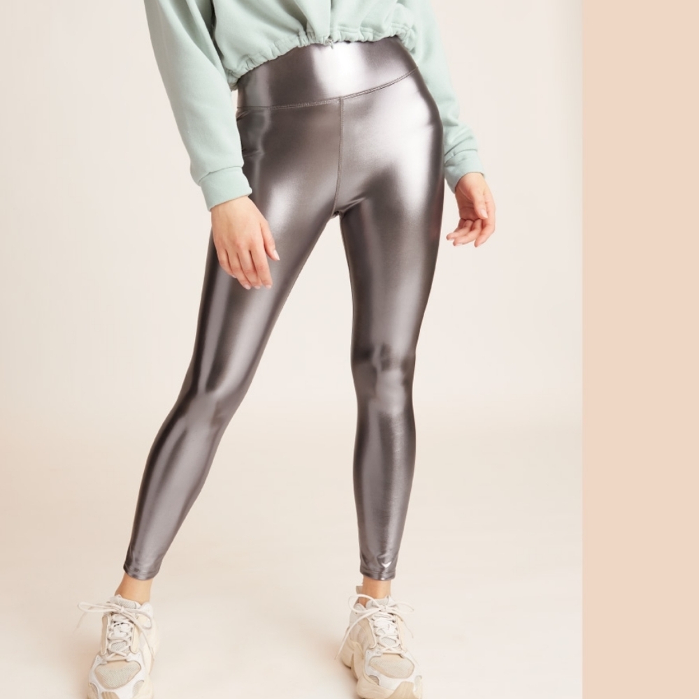 NWT Knix X The Birds Metallic Leggings